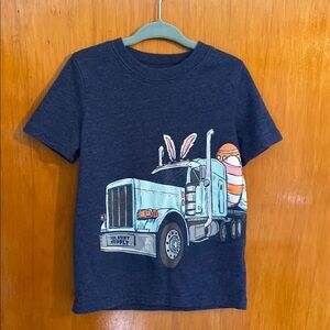 Carter's Kids' Blue Graphic T-Shirt with Truck Delivering Easter Eggs - 3T